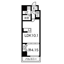 FREEDOMresidence堺大小路 1LDKの間取図画像