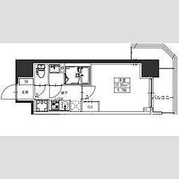 S-RESIDENCE堺湊駅前azure 10階1Kの間取り