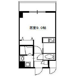 サワー・ドゥ白鷺 2階ワンルームの間取り