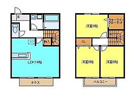 コンチェルト 1階3LDKの間取り