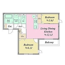 間取図画像 2LDK