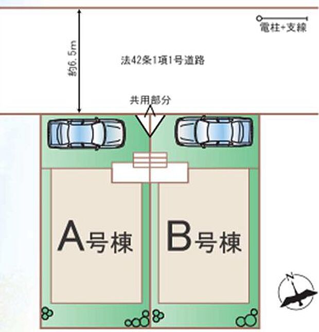 前面道路が広いので駐車もらくらくです♪