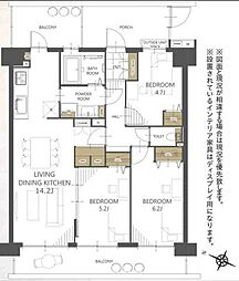 レックスハイム志津 3LDKの間取図画像