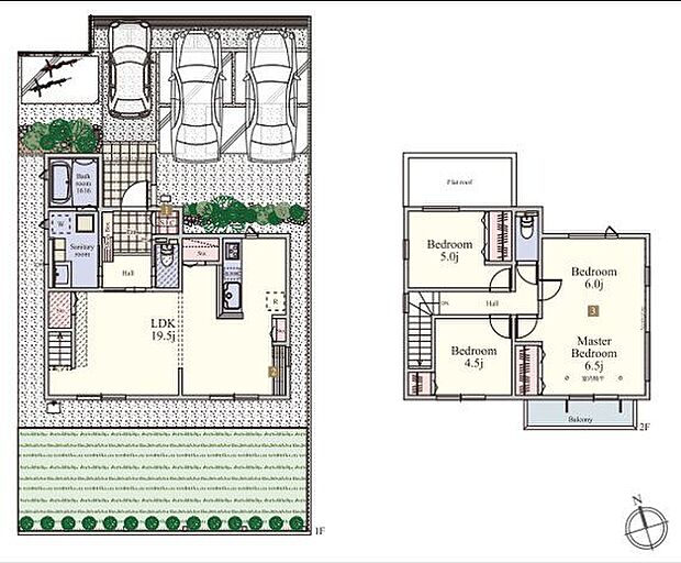 【間取り図】（39号棟）3LDK、土地面積169.61m2、建物面積100.90m2