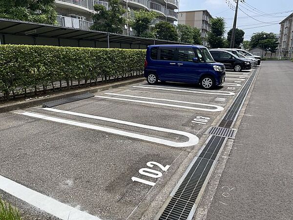 【駐車場】ファミリーカーも悠々駐車できるスペースです。お車好きにはたまらないですね！