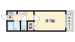 アーバンハイツ 1Kの間取図画像