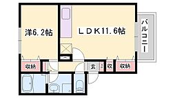 ハイツヤヒチ 1LDKの間取図画像