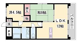 ファルネーゼ鵤 2LDKの間取図画像