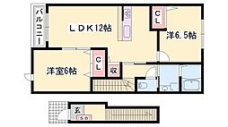 アメニティ2 2LDKの間取図画像