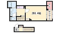 メゾングレース龍野町 1Kの間取図画像