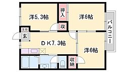 シャトープルミエ 3DKの間取図画像
