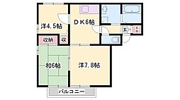 エイセイ勝原A棟 3DKの間取図画像