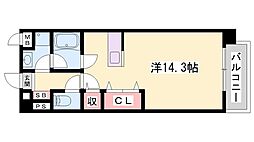 OA.FLAT西延末 ワンルームの間取図画像