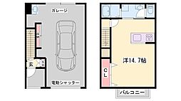 ガレージロタス安田 ワンルームの間取図画像
