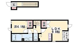 TMブルーム 1LDKの間取図画像
