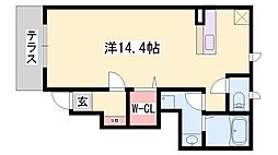 ドルチェ・ラッフィナート ワンルームの間取図画像