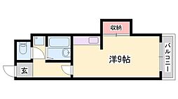 レジデンス西庄 ワンルームの間取図画像