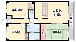 パインヒルコーナン 3LDKの間取図画像