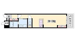 キャッスルコート神田町 ワンルームの間取図画像