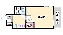 プレアール姫路龍野町 1Kの間取図画像