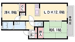 メゾンティファA 2LDKの間取図画像