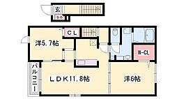 アトランティスS 2LDKの間取図画像