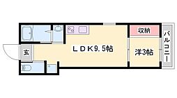 Luminart明石 1LDKの間取図画像