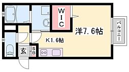 ディアコート北条 ワンルームの間取図画像
