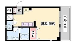 サクシード姫路駅南 ワンルームの間取図画像