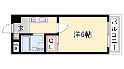 リゾティ北条 1Kの間取図画像