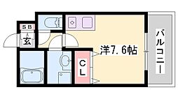 ブルーグラス 1Kの間取図画像
