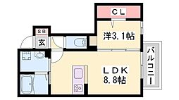 RichCastlePart3 1LDKの間取図画像