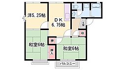叶い坂2号 3DKの間取図画像