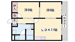 キャッスルコート21 2LDKの間取図画像