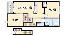 間取図画像 2LDK
