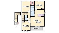 シャーメゾン北本荘 2階3LDKの間取り
