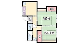 サクライビル 2DKの間取図画像