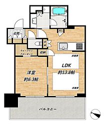 ベイシティタワーズ神戸WEST 1LDKの間取り