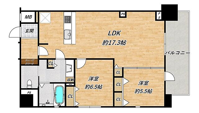 間取り リーガル神戸三宮山手 2階/-