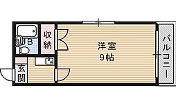 エルムマンション 1Kの間取図画像