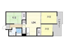 アサヒシックス 3LDKの間取図画像