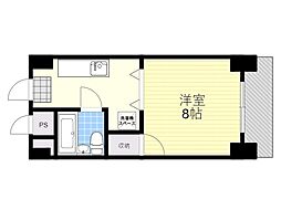 ハイツ山小屋 1DKの間取図画像