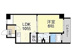 石塚ハイム 1LDKの間取図画像
