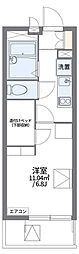 レオパレスジェントリー 1Kの間取図画像