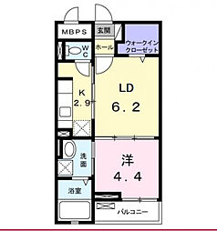 グランシャリオ・2 1LDKの間取図画像
