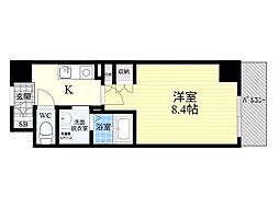 シャンピアコート茨木 1Kの間取図画像