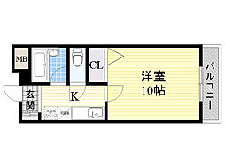 孝成ビル 1Kの間取図画像
