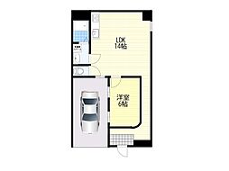 サンガーデン茨木 1LDKの間取図画像