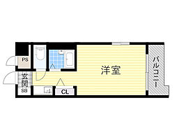 ラカーサ・エフ ワンルームの間取図画像