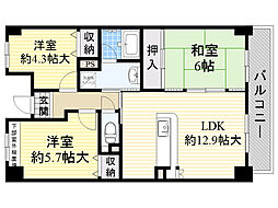 メゾンドール藤が丘 3LDKの間取図画像